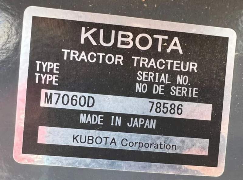 2020 Kubota M7060 MFWD